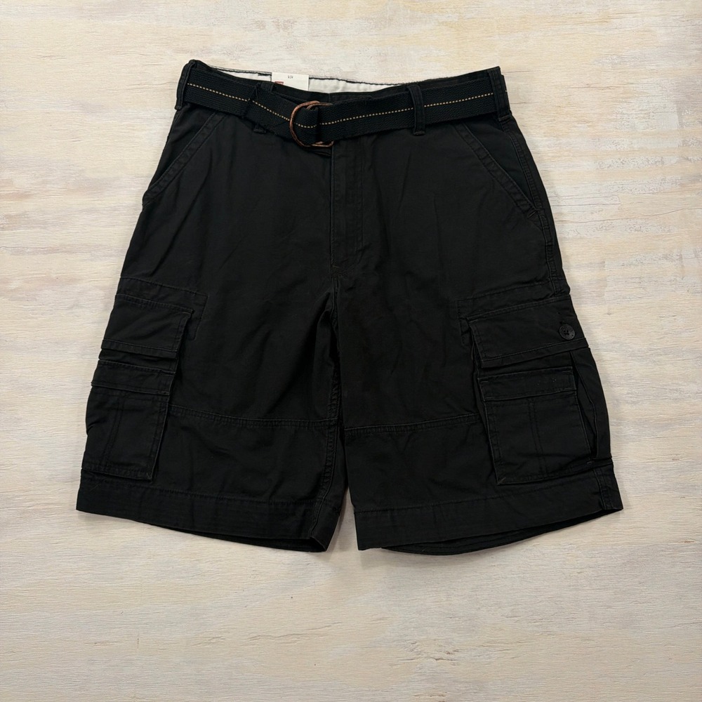 Levi's Cargo Shorts Relaxed Fit Belted Utility Pockets Black Mens Size 34 NWT